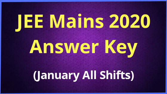 jee mains 2020 answer key