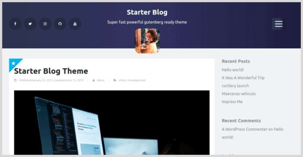 starter blog theme