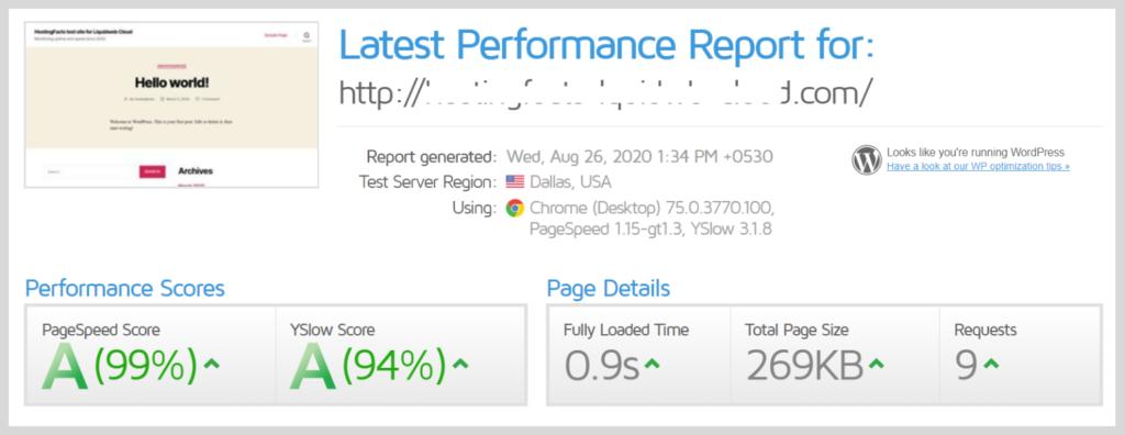 LiquidWeb speed