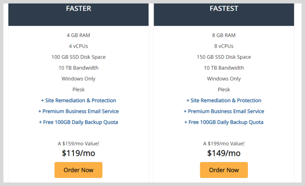 LiquidWeb vps windows plan