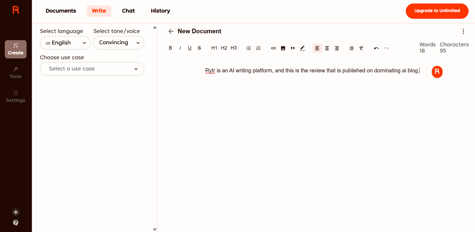 rytr writer